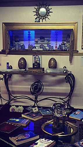 Table with psychic items